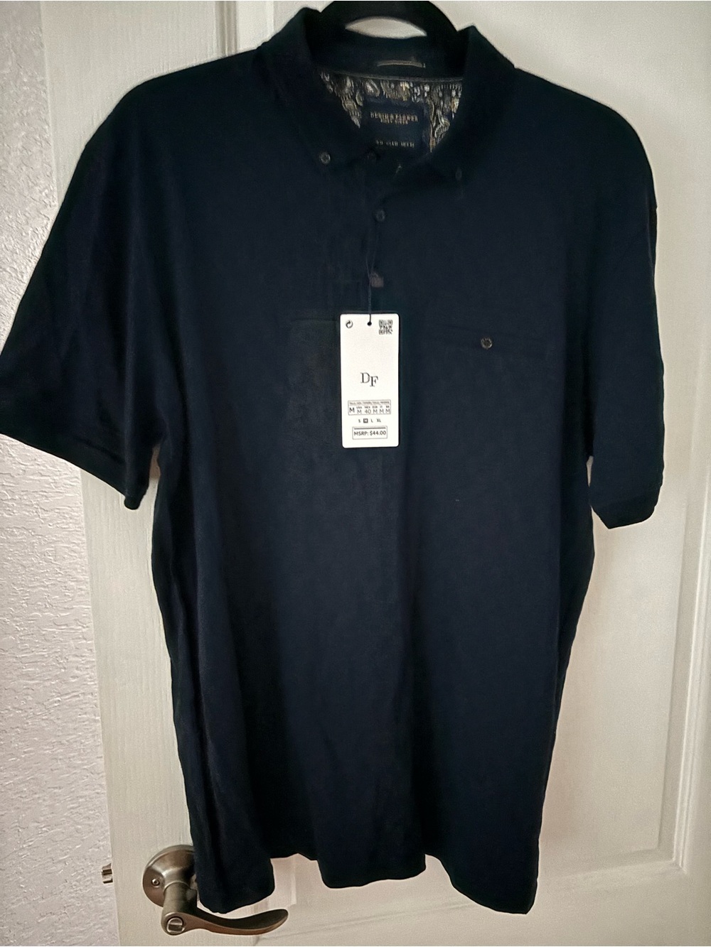 Denim & Flower Men's Navy Button-Down Polo